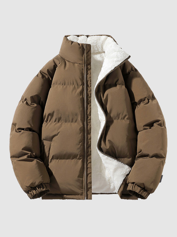 | Fleece-Lined Puffer Jacket
