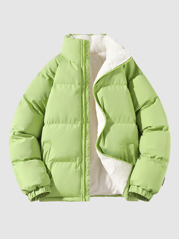 | Fleece-Lined Puffer Jacket