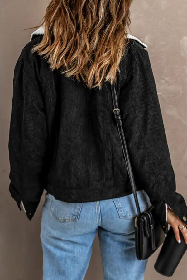 | Lambswool Patchwork Corduroy Jacket