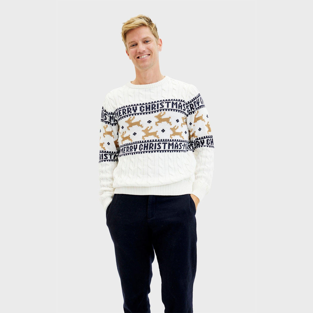 | The elegant Christmas sweater White Men