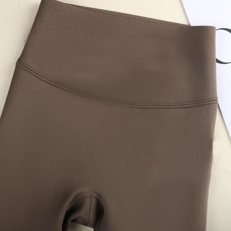 Black thick fleece-lined leggings