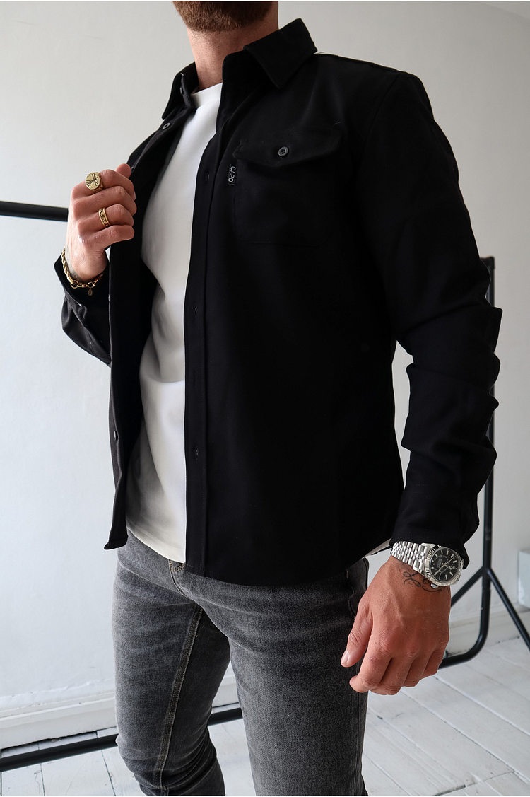 Polo jacket with placket button