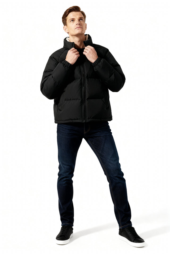 | Fleece-Lined Puffer Jacket