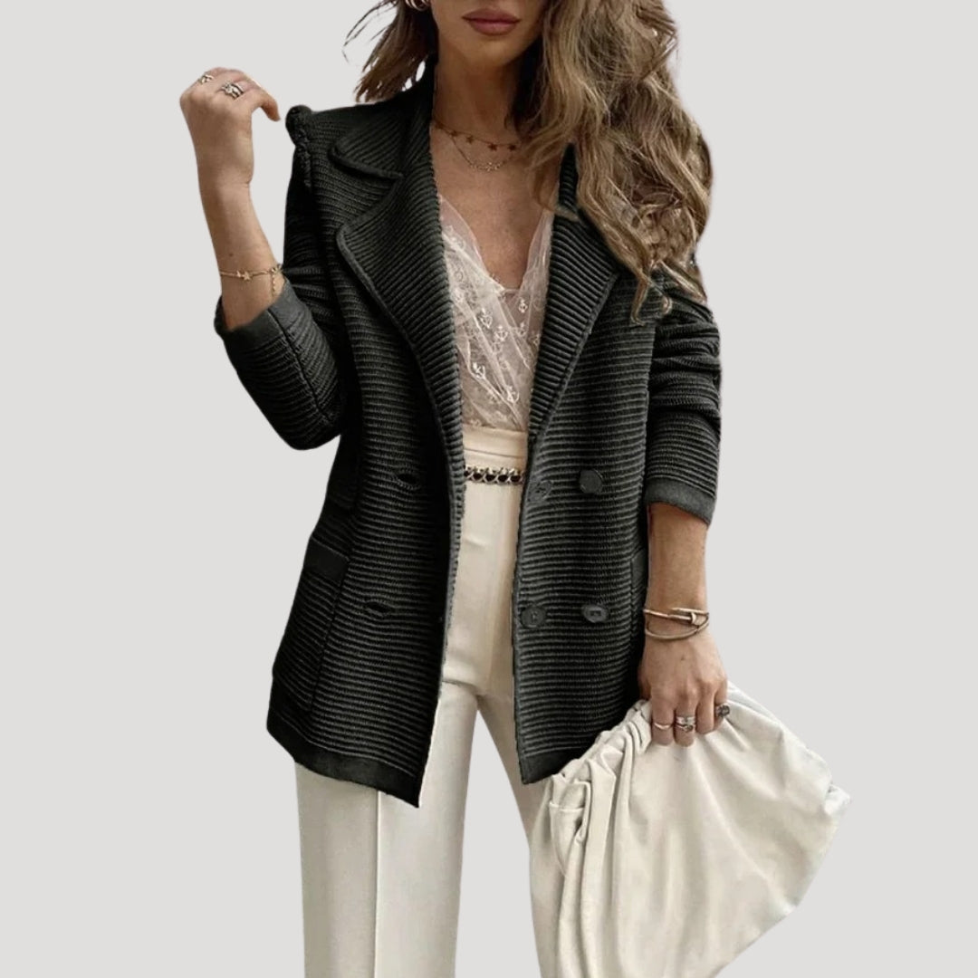 | Ribbed double blazer jacket