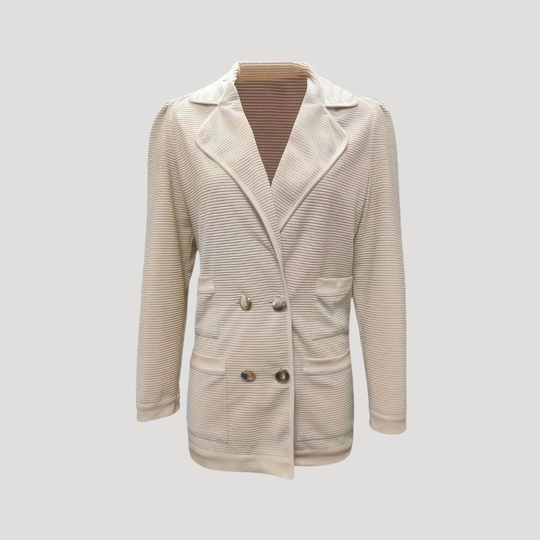 | Ribbed double blazer jacket