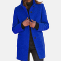 Women's Button-Front Coat with Notch Collar