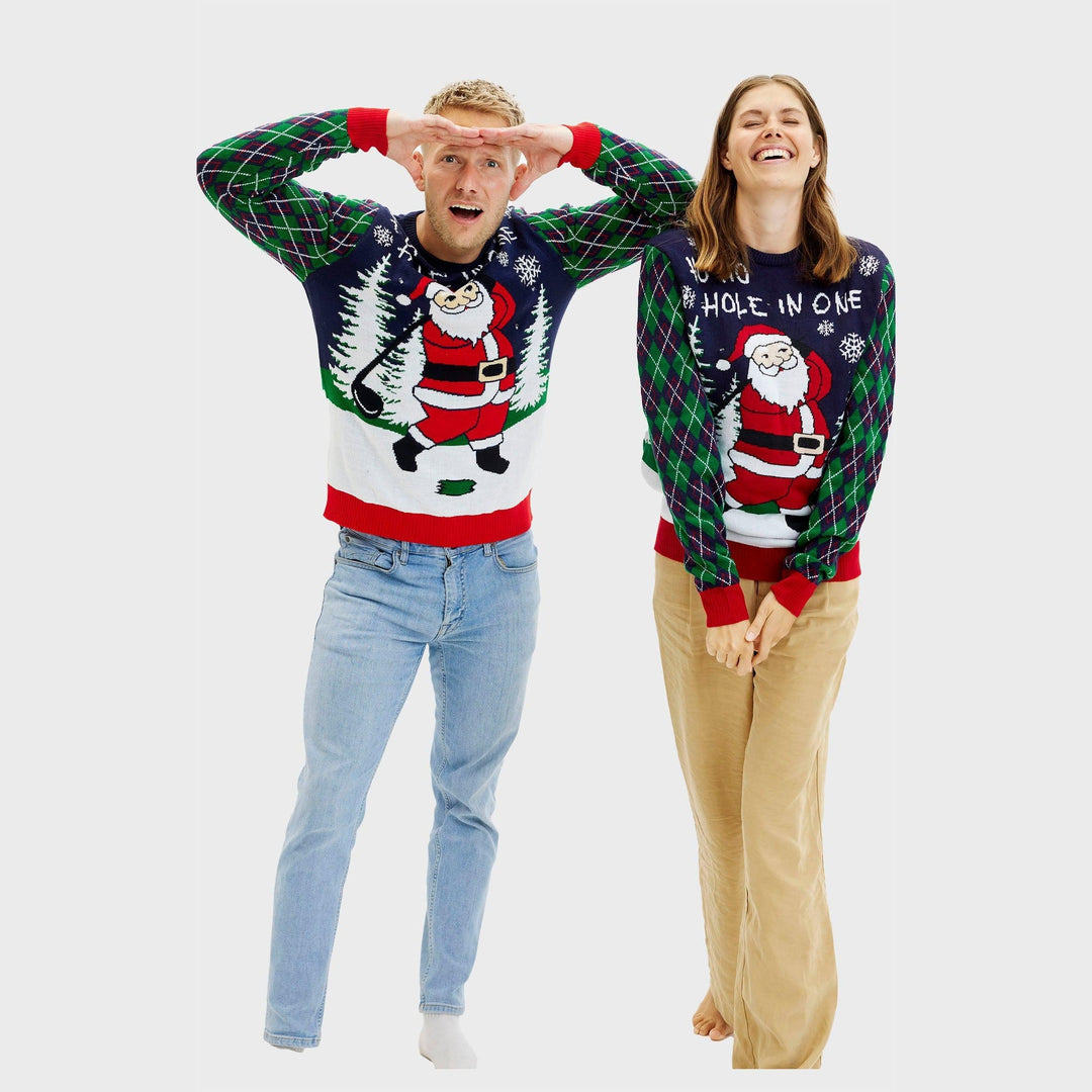 | Ho Ho Hole In One Christmas Sweater Men
