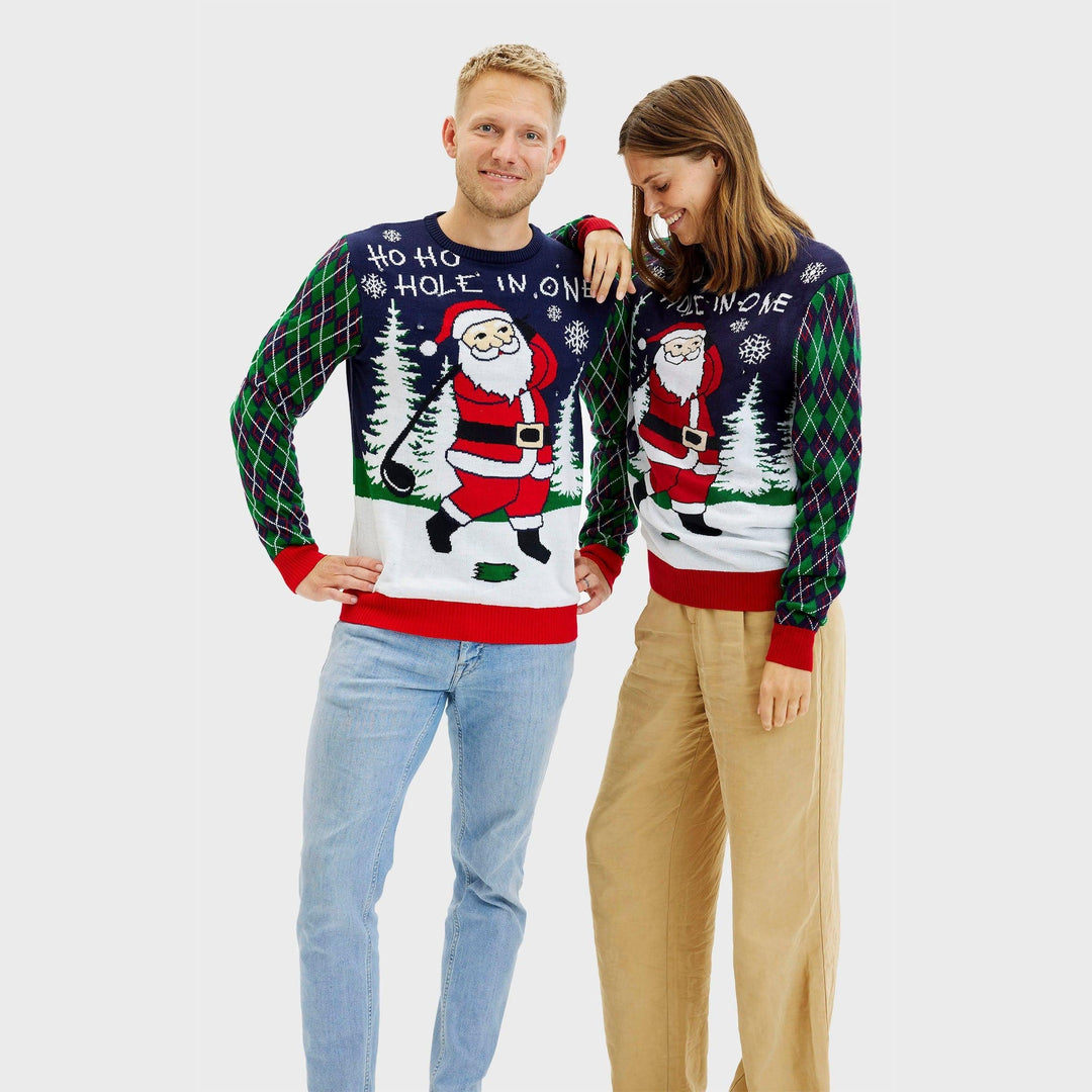 | Ho Ho Hole In One Christmas Sweater Men