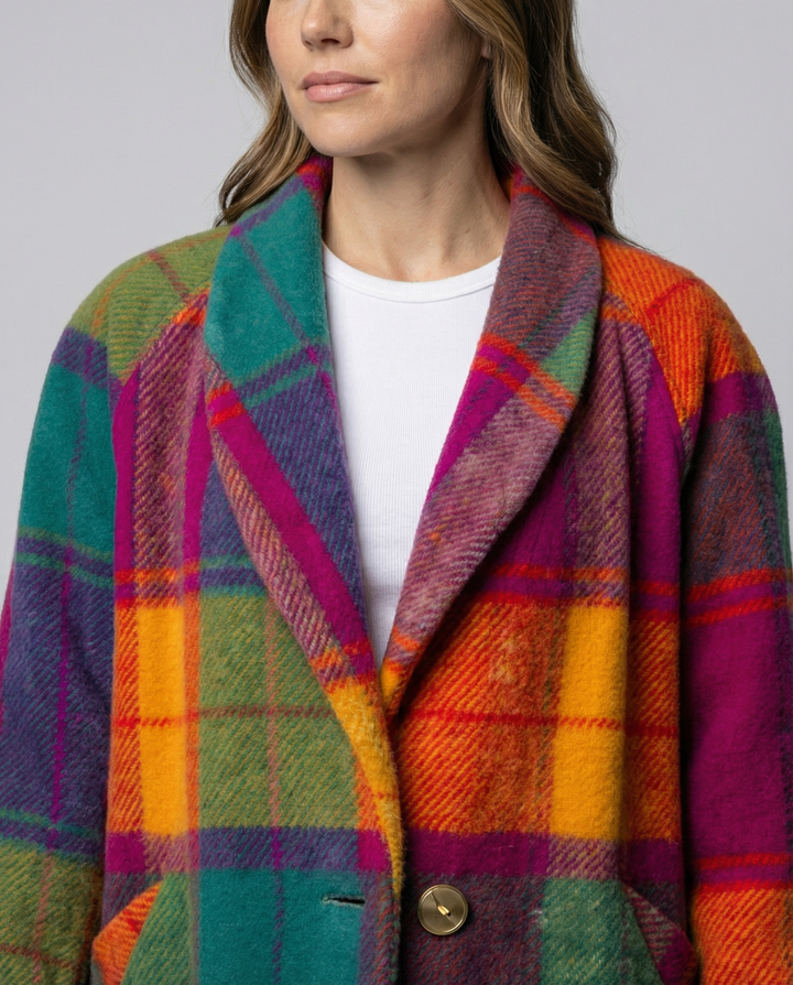 Oversized checked pattern Women&
