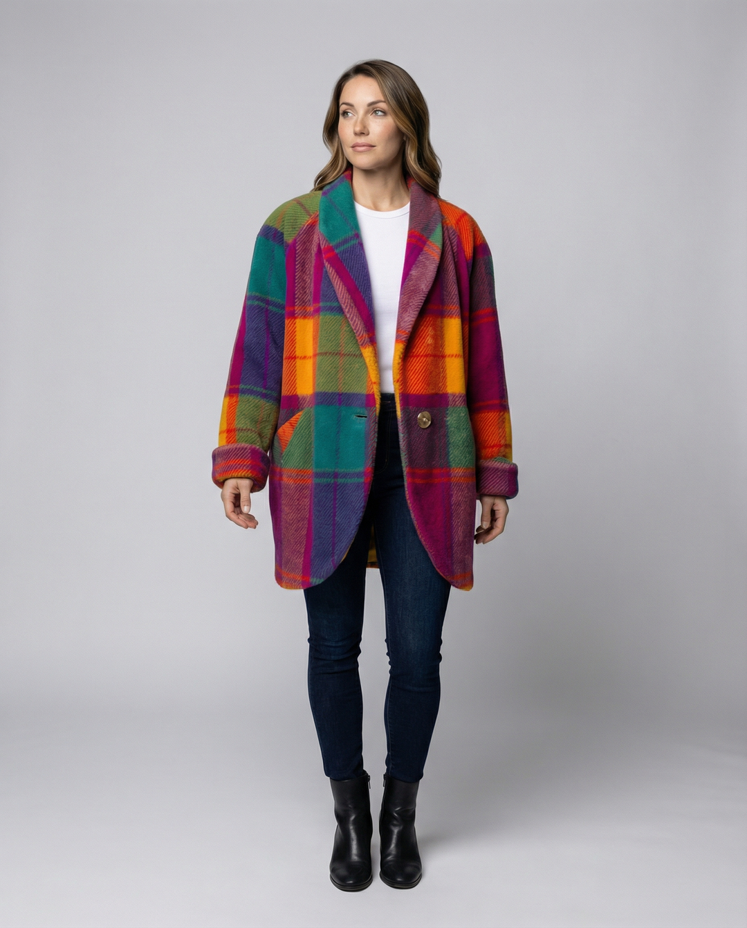 Oversized checked pattern Women&