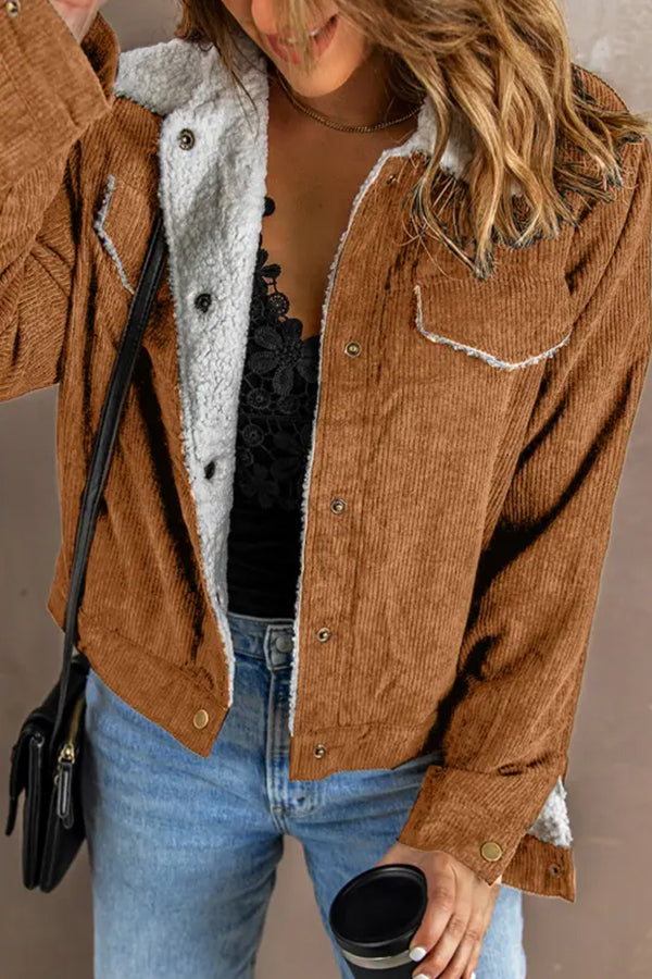 | Lambswool Patchwork Corduroy Jacket