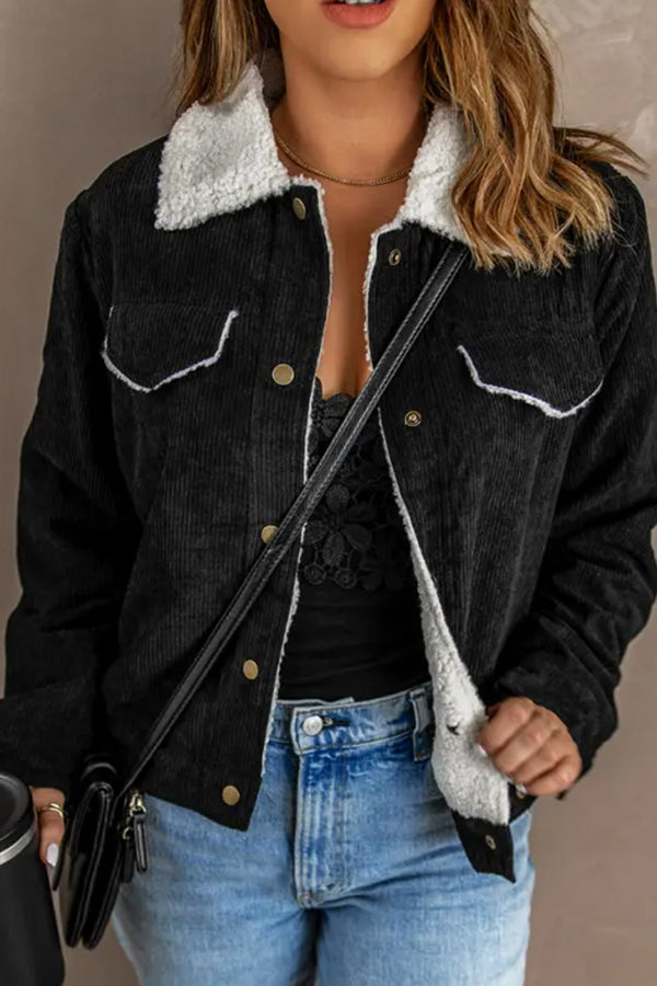 | Lambswool Patchwork Corduroy Jacket