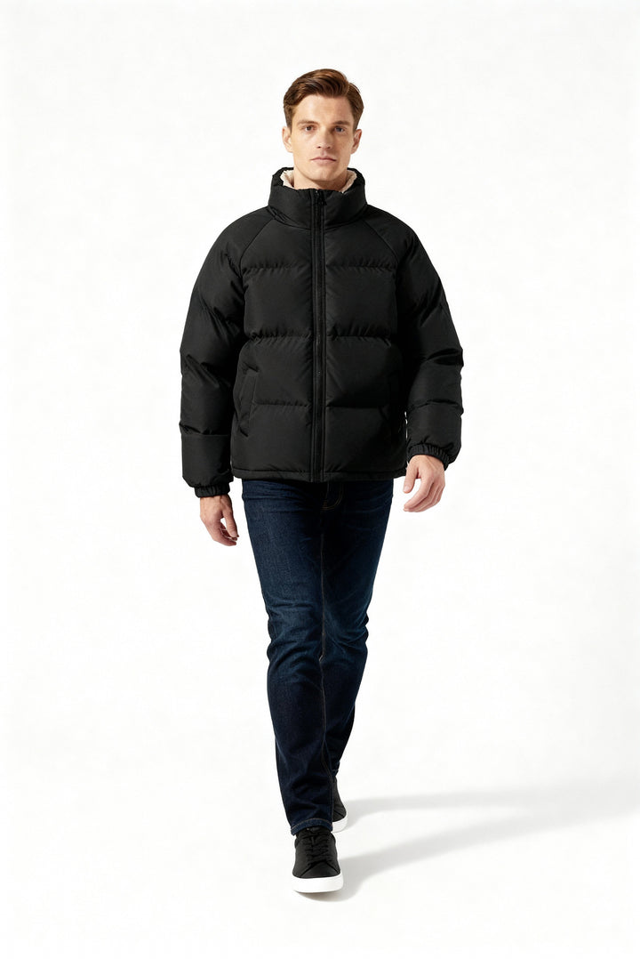 | Fleece-Lined Puffer Jacket