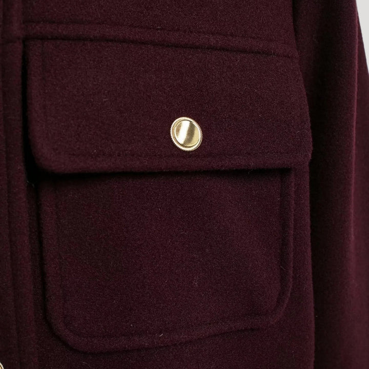 Structured wool blend button jacket