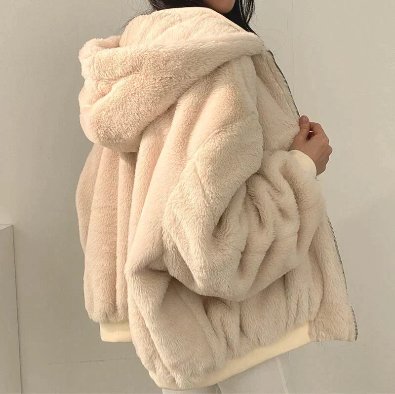 Stylish thick jacket with reversible function