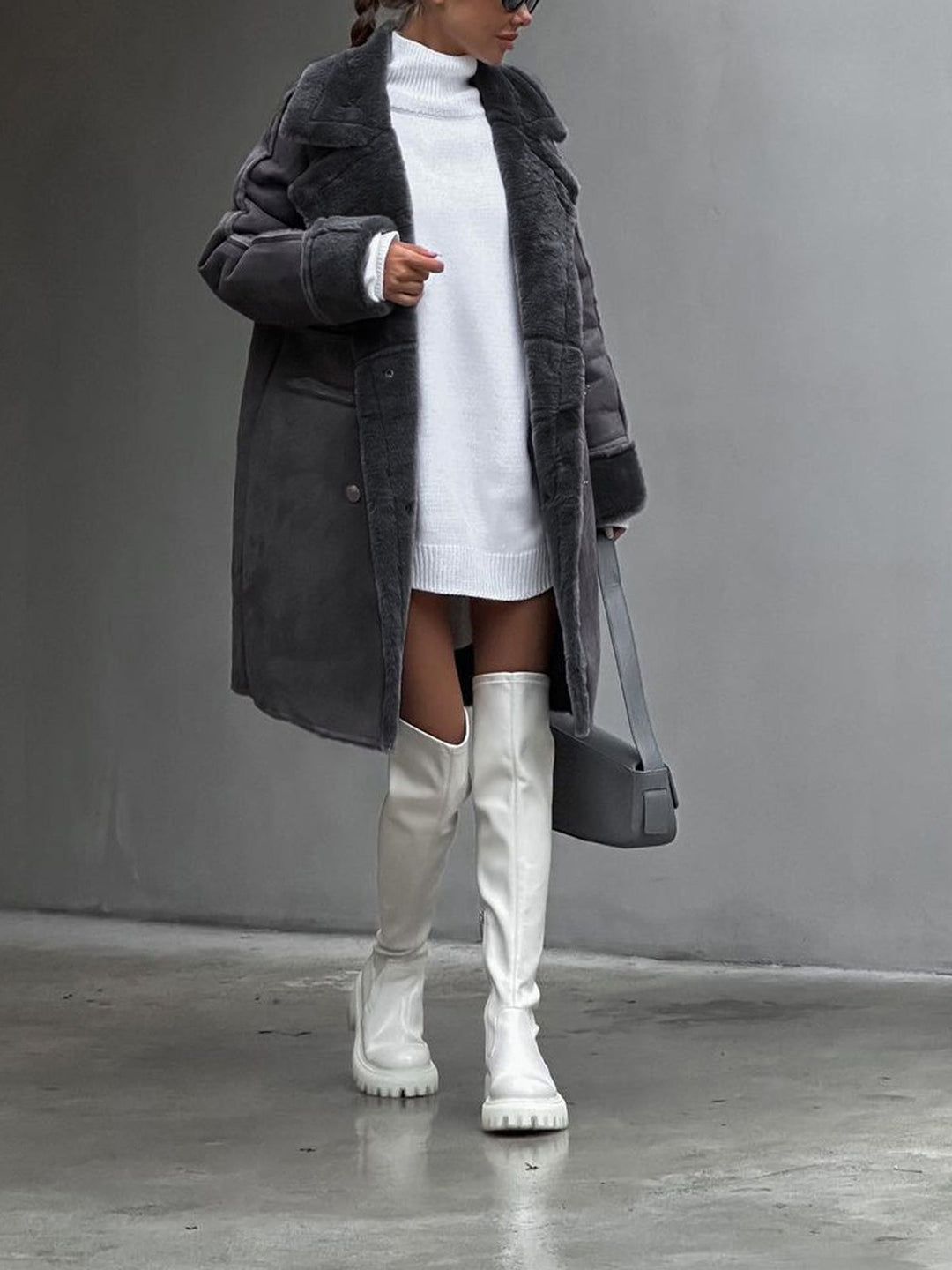 Longer coat with faux Fur