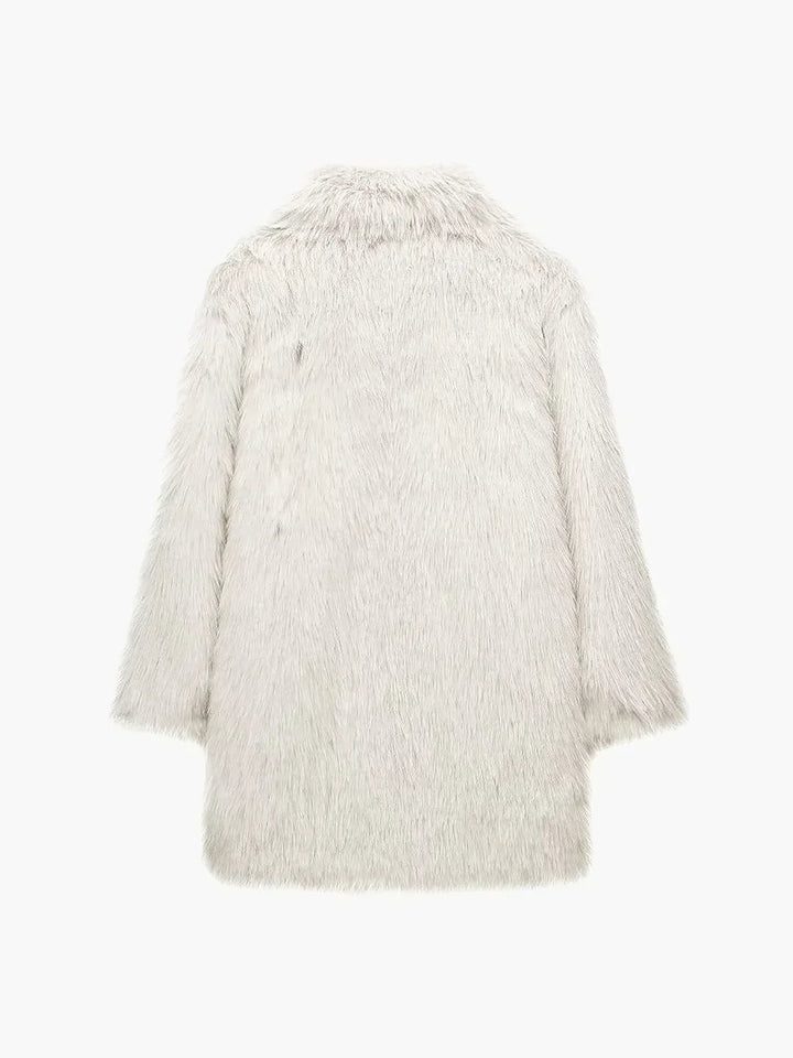 Long Fur coat with faux Fur