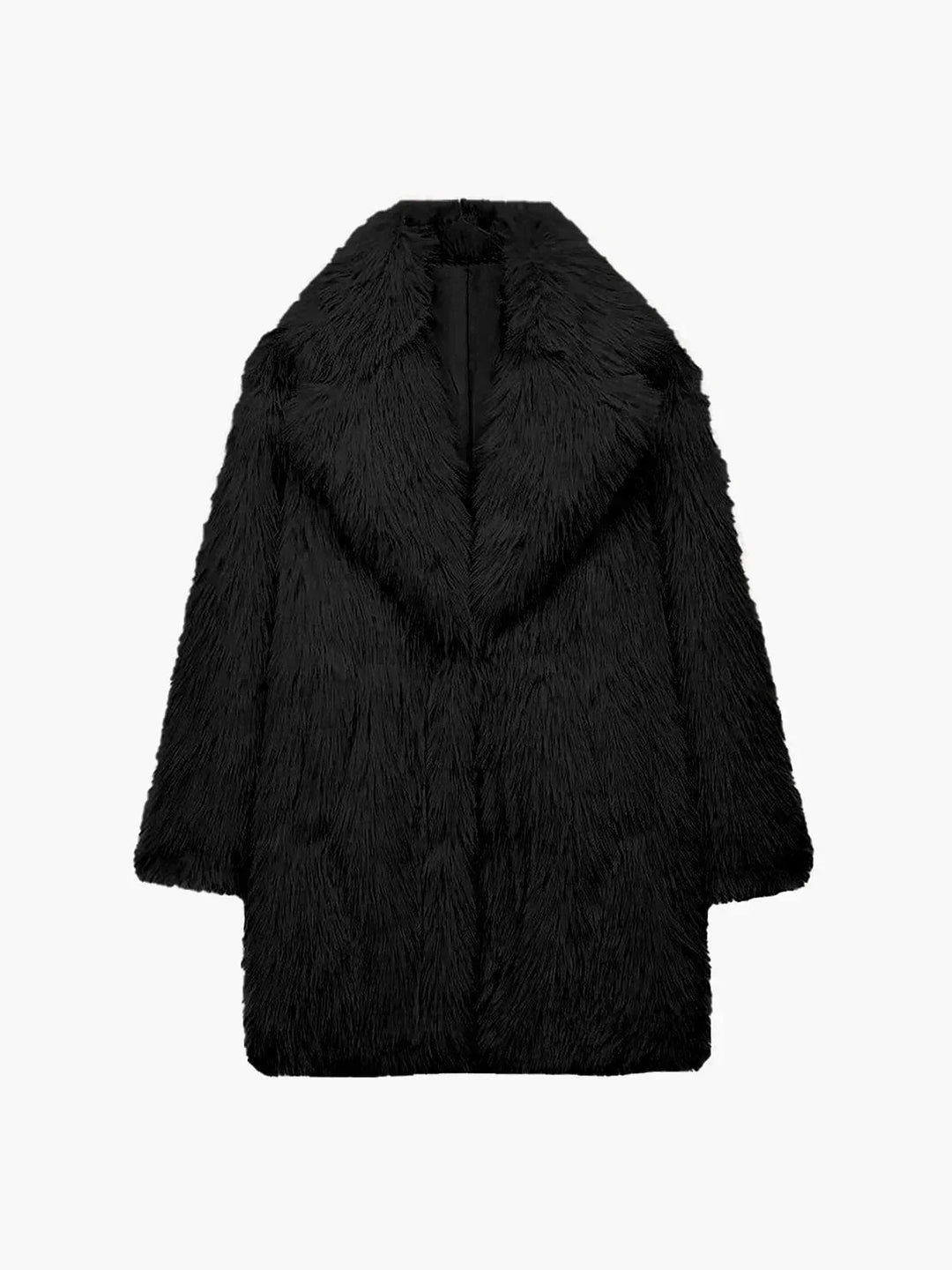 Long Fur coat with faux Fur