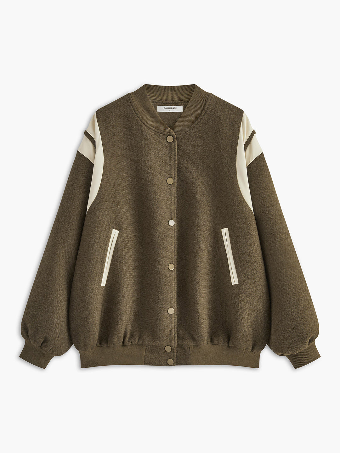 Collar contrast Trim pocket jacket