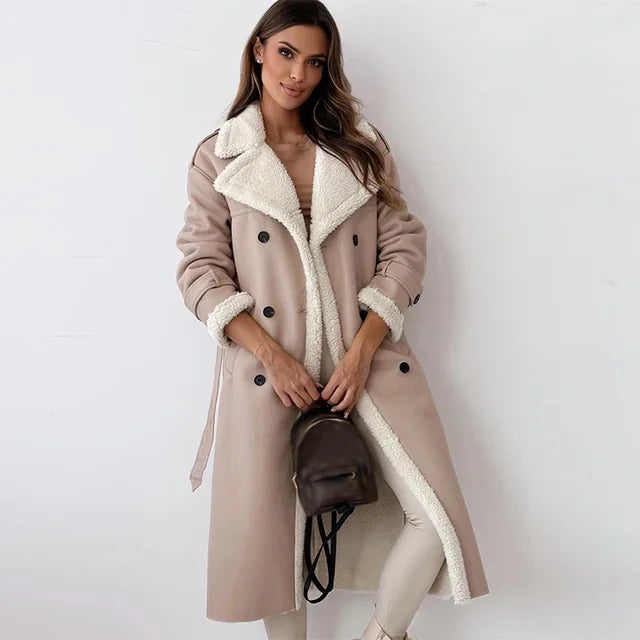 Fur long jacket