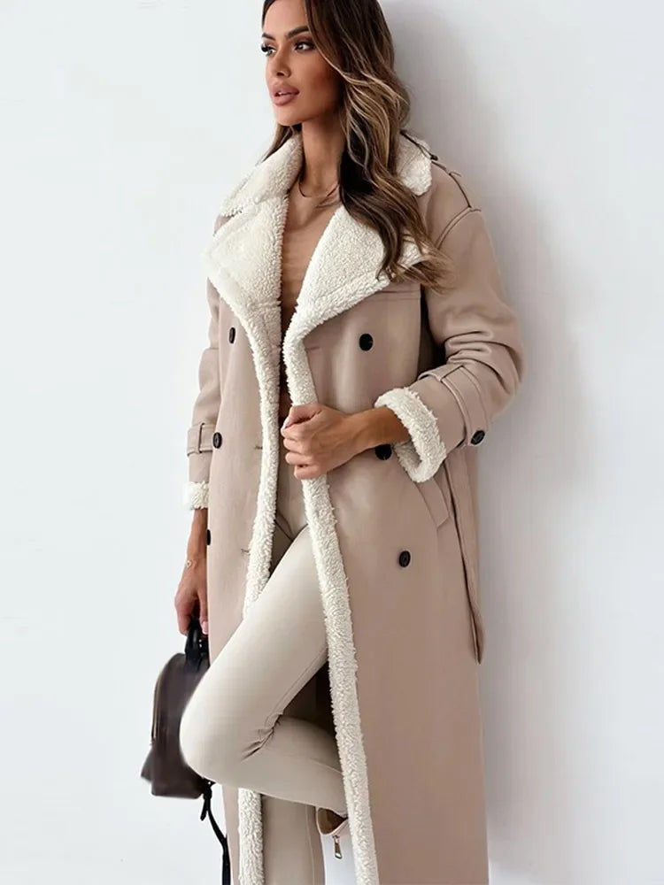 Fur long jacket