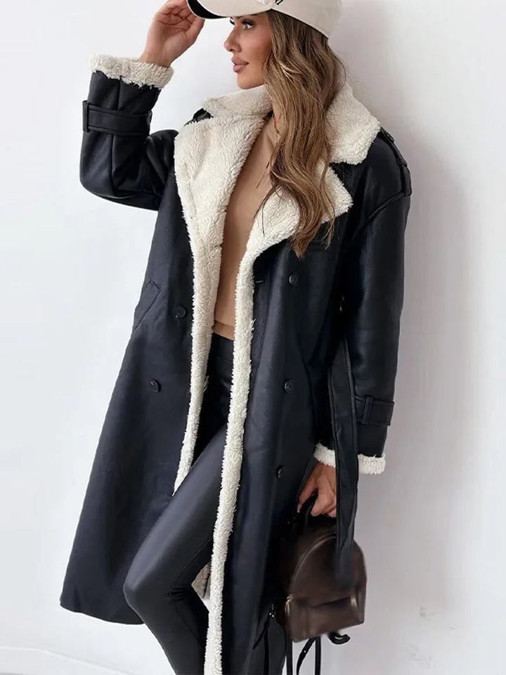 Fur long jacket