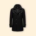 Men’s Coat with Layered Closure