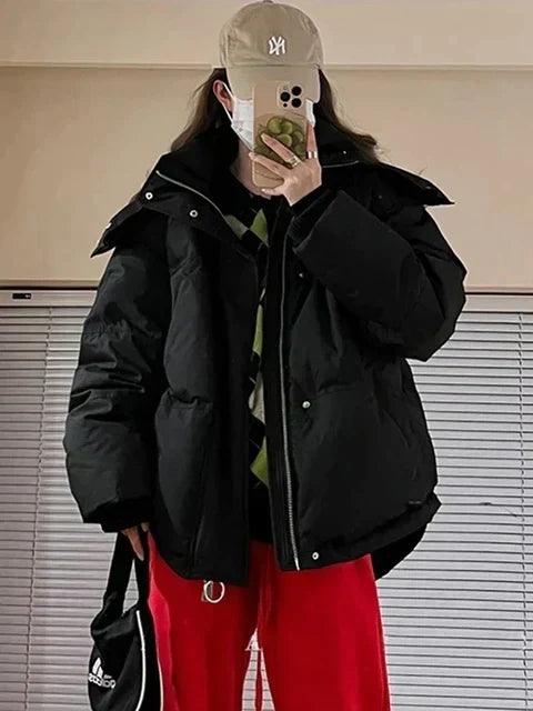 Warm padded Winter coat with hood