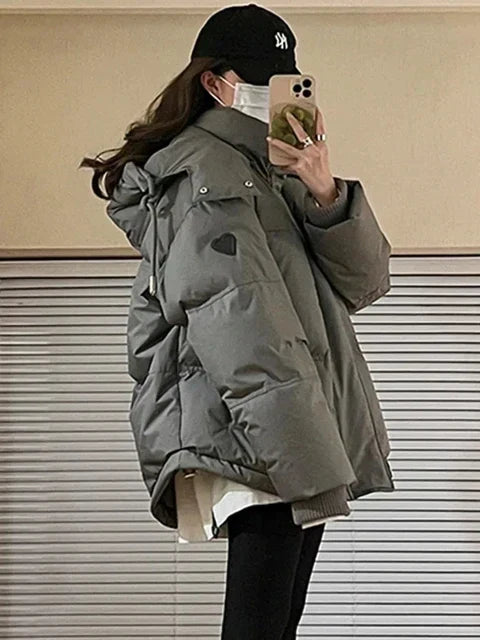 Warm padded Winter coat with hood