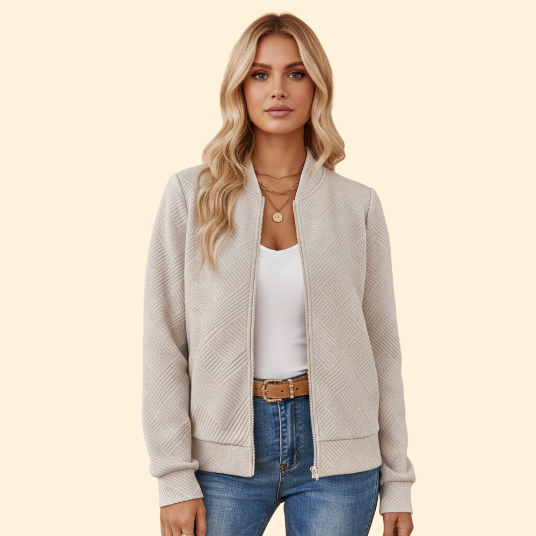 Women’s Elegant Zip Bomber Jacket