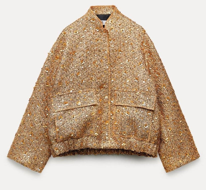 sequin jacket shiny look elegant Statement