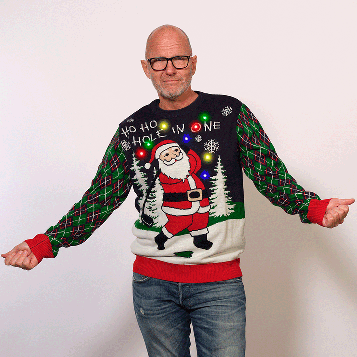 | Ho Ho Hole In One Christmas Sweater Men
