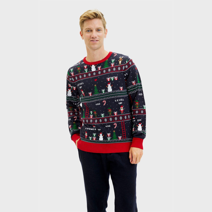 | Vintage Gamer Christmas Sweater Men&