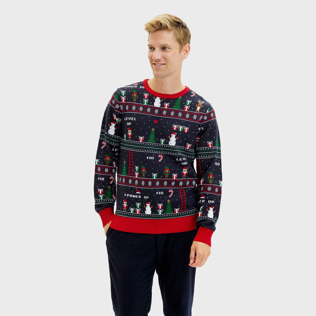 | Vintage Gamer Christmas Sweater Men&