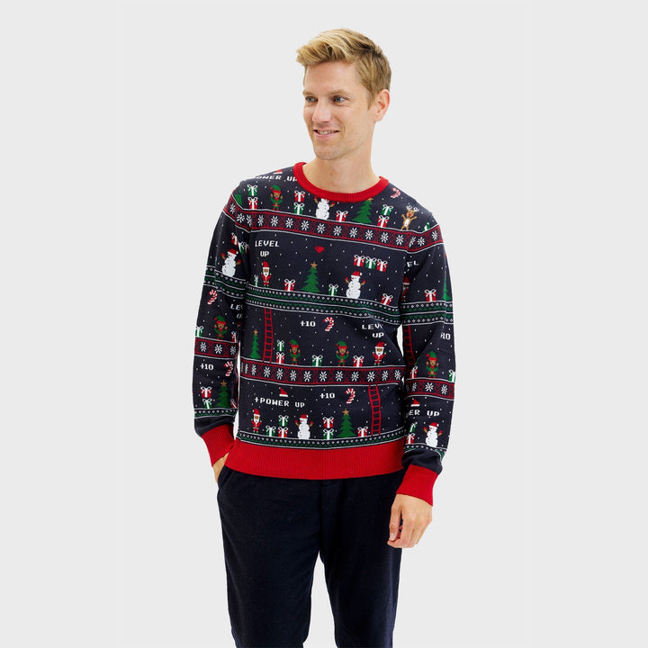 | Vintage Gamer Christmas Sweater Men&