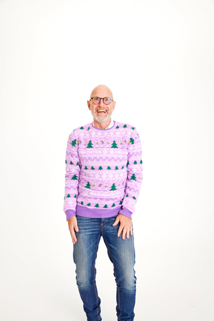 | Merry Christmas Christmas Sweater Purple Men