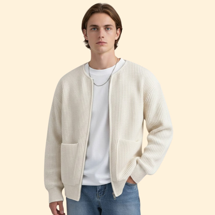 Men's Knit Blend Open Front Jacket