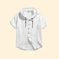 Men's Hooded Button-Up Shirt