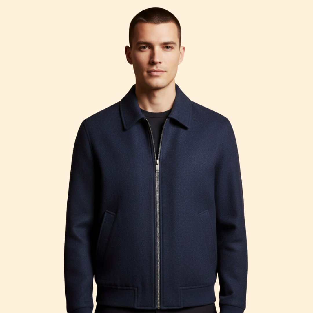 Men's Classic Zipper Bomber Jacket