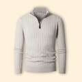 Mens's Ribbed Half-Zip Jumper