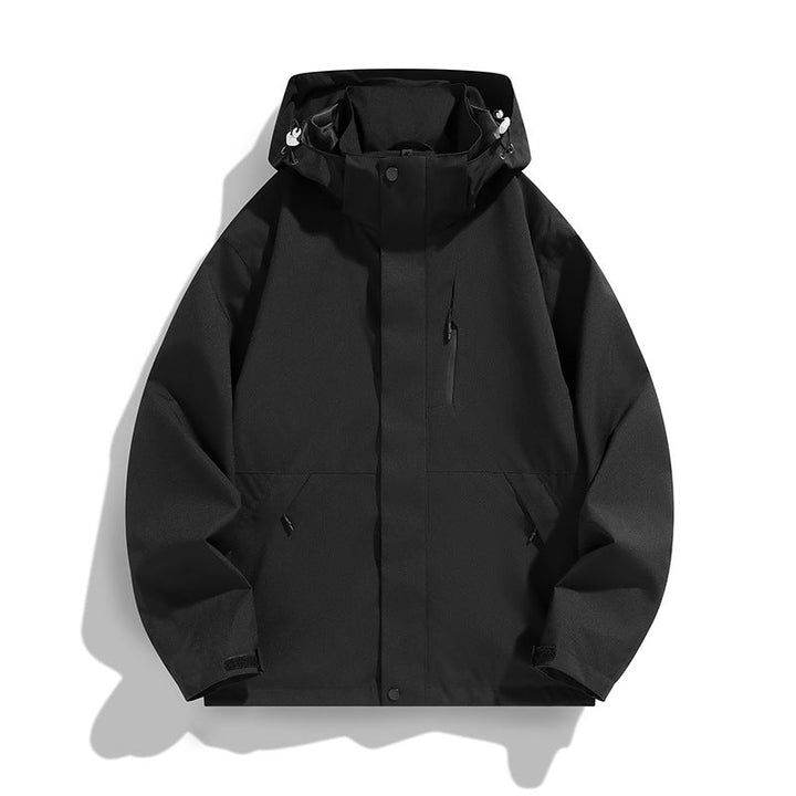 Women Oversize Softshell Hooded Jacket with Drop Shoulder, Concealed Zips and Drawstring