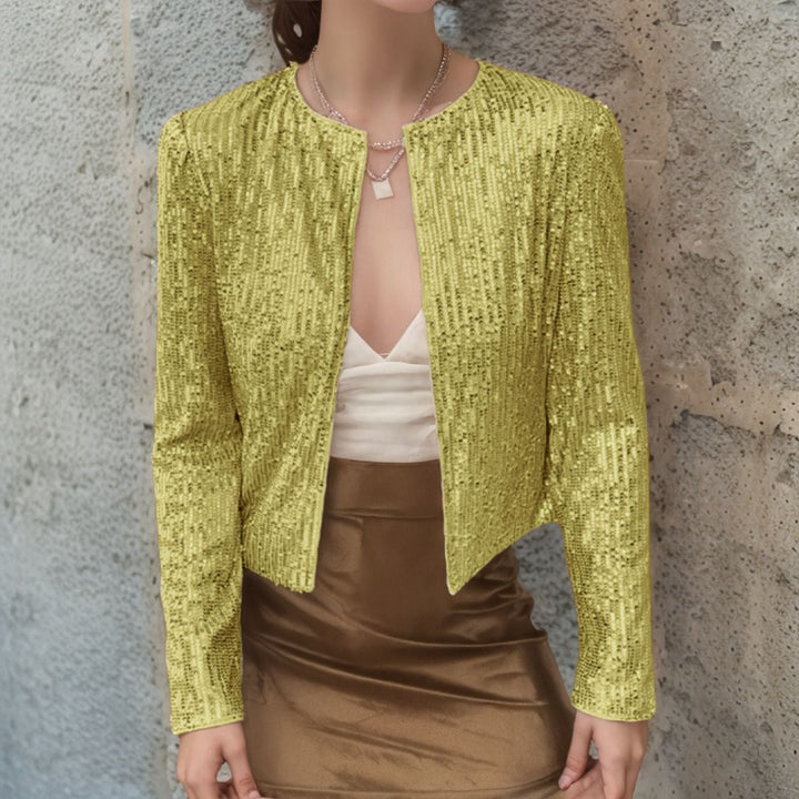 Elegant Glitter Jacket Women&