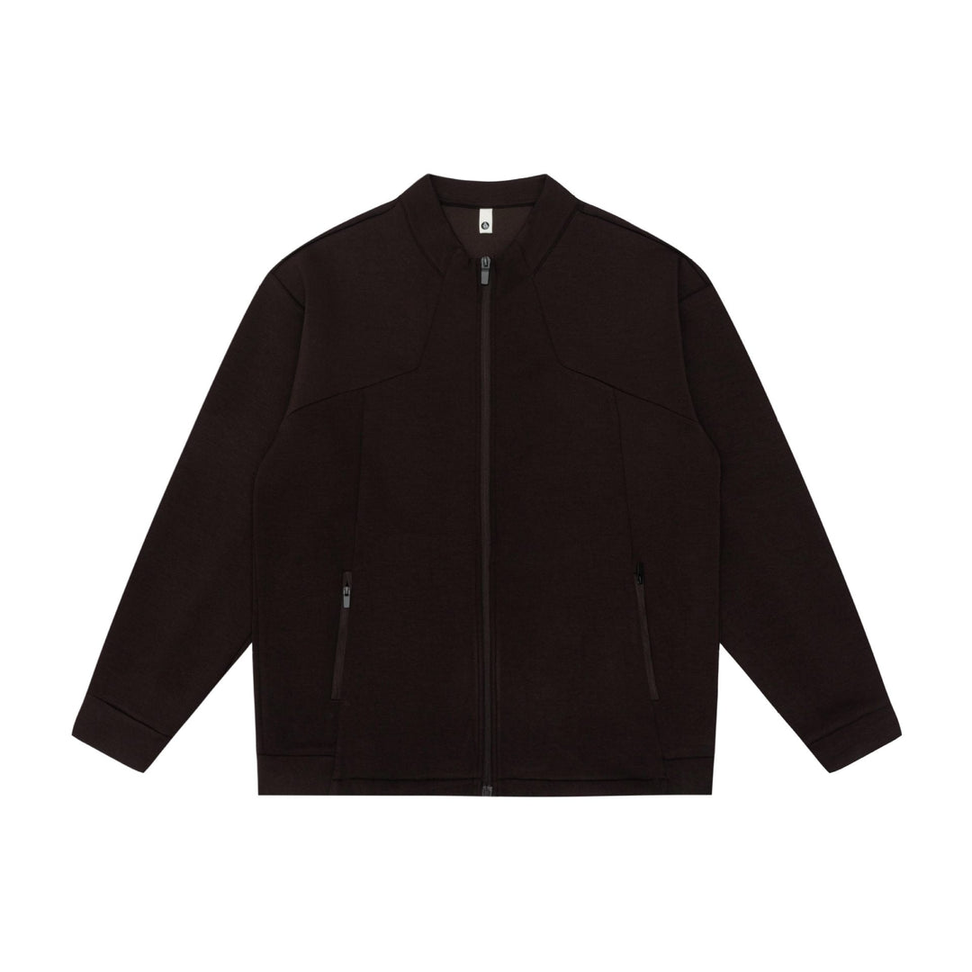 Unisex Oversize Zip Jacket made of heavy cotton blend with stand-up collar and zip pockets