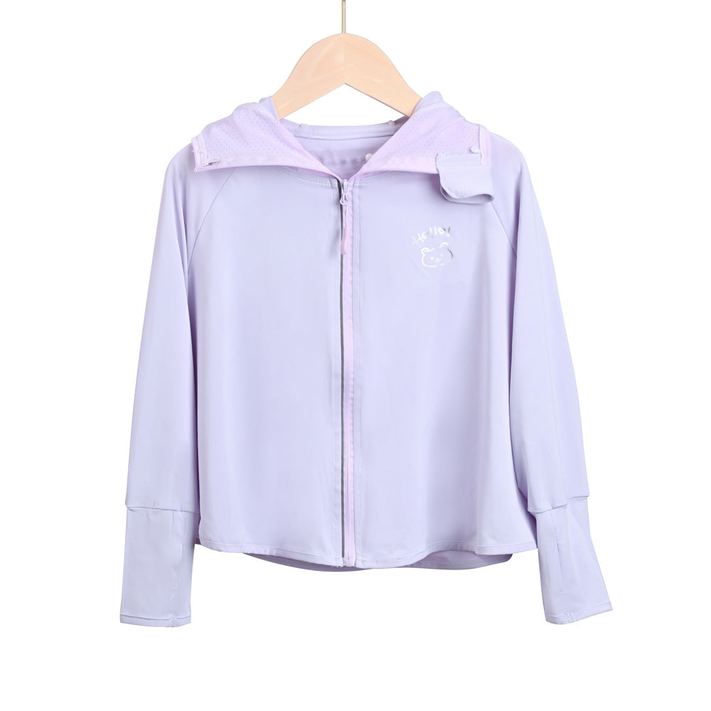 Ladies breathable UV protection jacket with hood