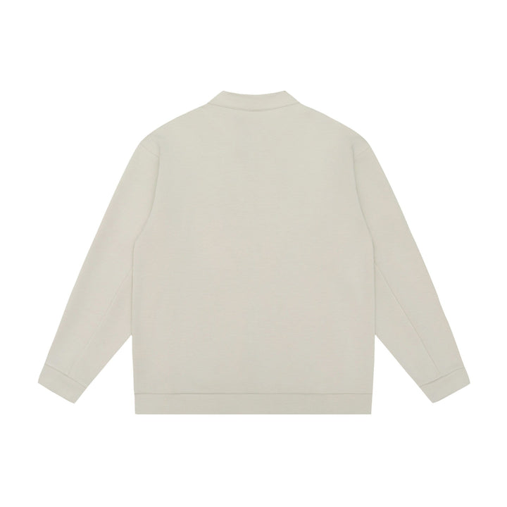 Unisex Oversize Zip Jacket made of heavy cotton blend with stand-up collar and zip pockets