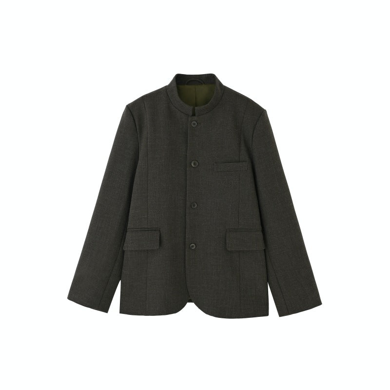 Women’s Fashion Short Jacket with Stand-up Collar
