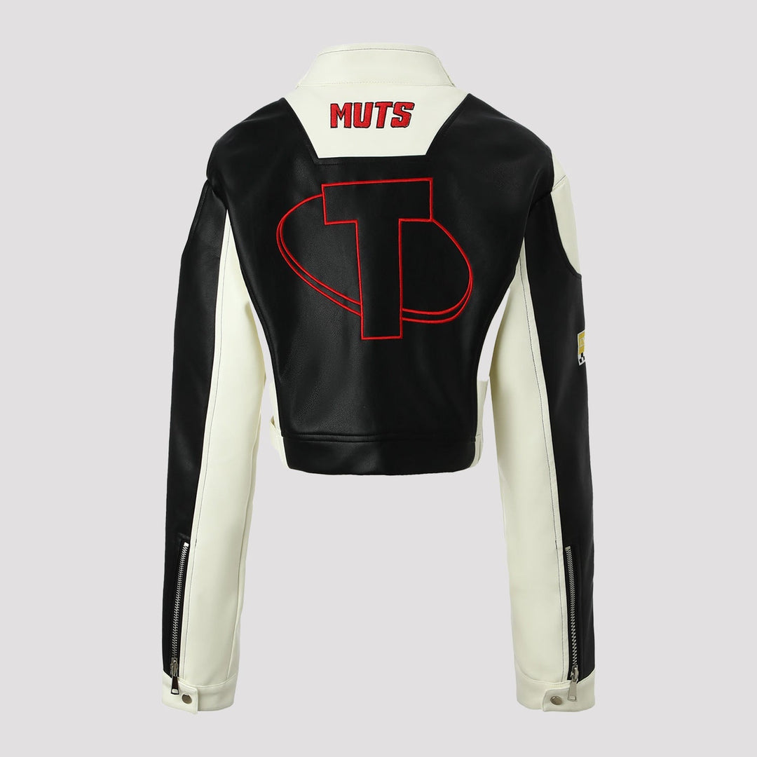 Women Racer Biker Jacket in Retro Motorsport Look