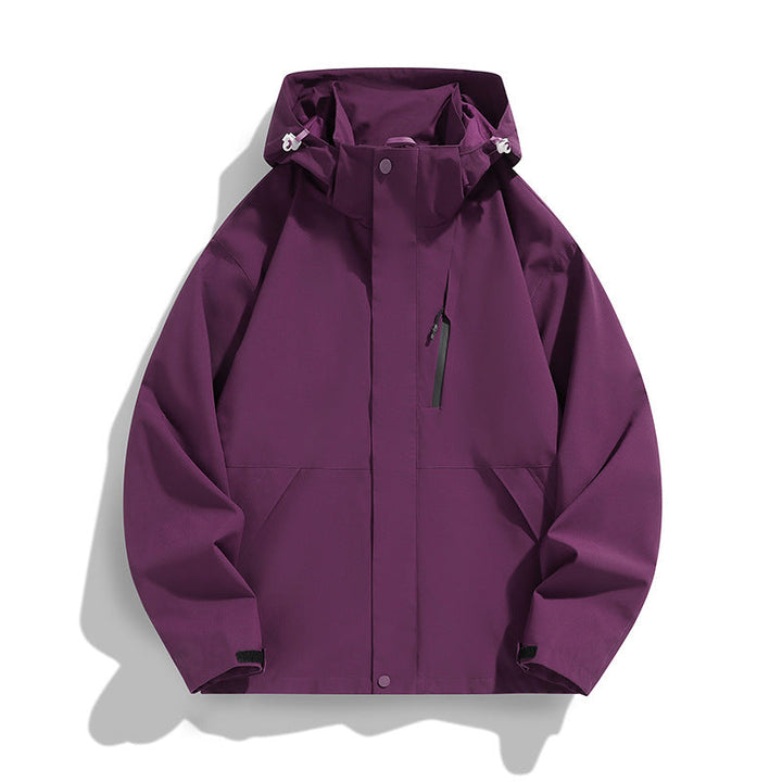 Women Oversize Softshell Hooded Jacket with Drop Shoulder, Concealed Zips and Drawstring