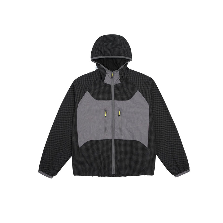 Unisex Light Hooded Windbreaker with Ripstop Material, Colour Block Inserts and Front Pockets