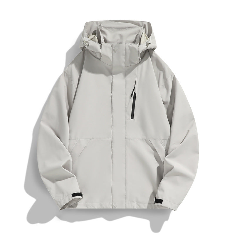 Women Oversize Softshell Hooded Jacket with Drop Shoulder, Concealed Zips and Drawstring